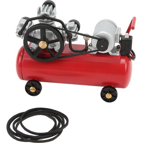 Mini compresseur d'air décoratif simulation pour SCX10 1/10 voiture crawler télécommandée - Accessoire RC rouge (1/5)