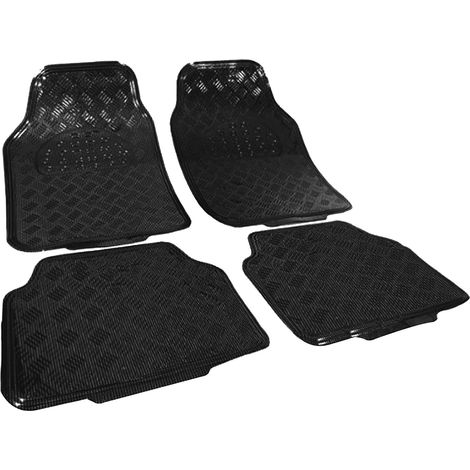Woltu – Tapis de voiture universel lot de 4 – Tapis en PVC antidérapant – Dimensions avant 69x49cm, arrière 46x47cm – Protection contre saleté et humidité