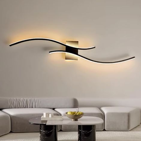 Lampe de chevet à lumière chaude, lampe d'intérieur à longue bande, applique murale décorative 60 cm, veilleuse LED (1/5)