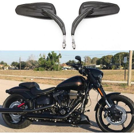 Rétroviseurs noirs pour moto Harley Davidson Breakout CVO Pro Street