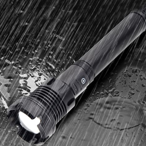Lampe torche LED XHP90+COB, lumière rouge et blanche, faisceau puissant, mise au point télescopique, rechargeable par USB (1/5)