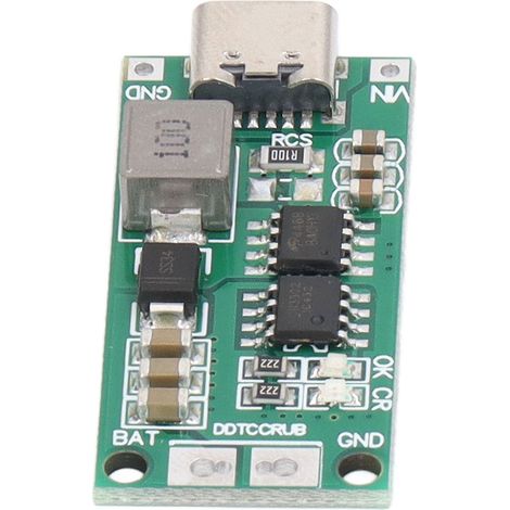 Module de chargeur de batterie vert, charge automatique, protection contre les courts-circuits et les surtensions, entrée CC 3-6 V 1 A, charge 0,37 A (1/5)