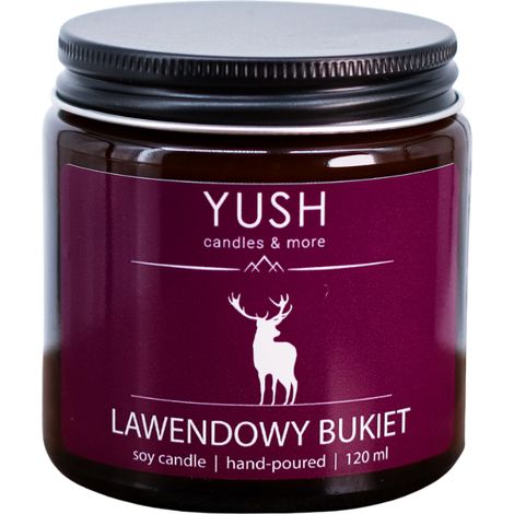 Bouquet di lavanda - candela di soia profumata alla lavanda - yush - 120ml (1/3)