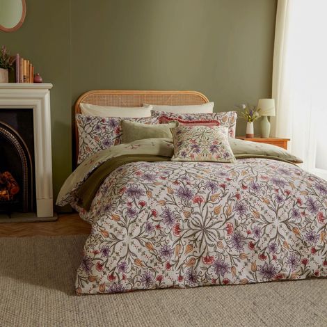 Ensemble de Couette Imprimé Floral Multicolore Super King (1/3)