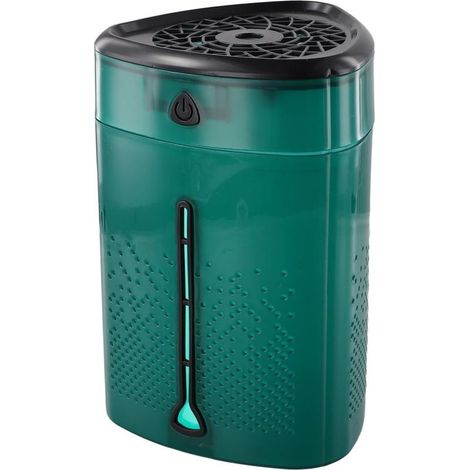 Tragbarer USB-Luftbefeuchter mit 1000 ml Fassungsvermögen für Zuhause und unterwegs, leiser Betrieb mit automatischer Abschaltung, 4 Nebelstufen, farbiges Umgebungslicht, dreieckiges Design (1/4)