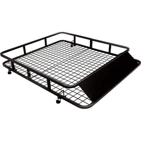 Baca universal 122,5 x 102 x 15 cm con deflector de viento y seguridad reforzada en hierro negro 200019312