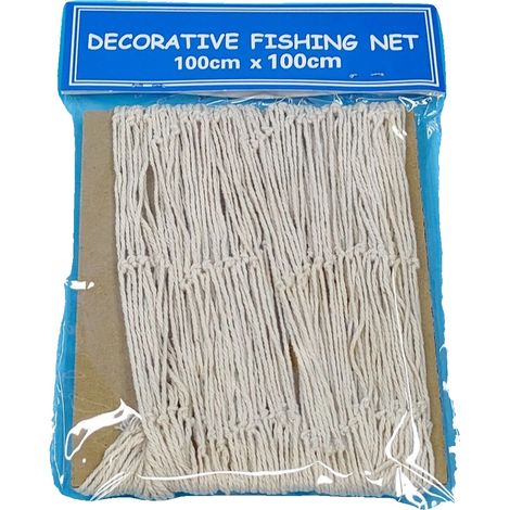 Decorazione a rete da pesca, tema nautico, per esposizione fotografica, 100x100 cm (1/2)