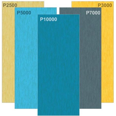 30 sheets of sandpaper, abrasive paper grit 2500, 3000, 5000, 7000, 10000, abrasive sheets for cars, wood furniture, stone, metal, glass, 9.3 x 23 cm per sheet - RAPANDA (1/4)