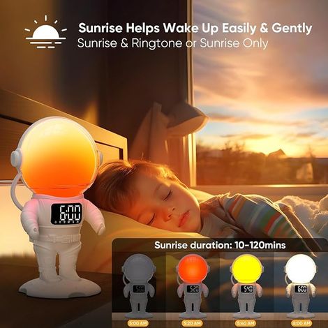 AFEXOA Réveil Enfant, Lampe de Reveil avec Enceinte Bluetooth (1/4)