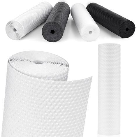 Tapis de fond de tiroir antidérapant, tapis en plastique pour étagère de réfrigérateur, protection des meubles de camping, sous l'évier de cuisine (transparent/50 cm x 500 cm) (1/5)