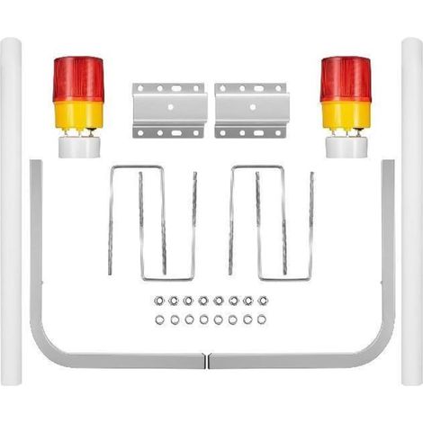 Guides de remorque de Bateau Poteau de remorque en Acier galvanisé avec Couvercle de Tube et lumière LED et amp Accessoires de Bateau avec pièces de Montage (Color : 40 inch, Size : 1 UK) (1/4)