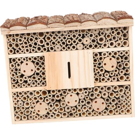 Bois D corative pour Jardin H tel Insectes avec Toit Inclin (1/5)