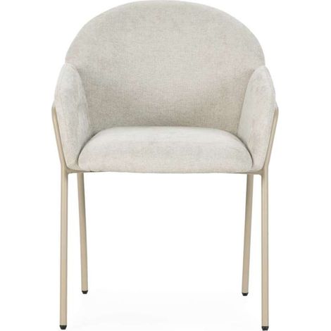 Pack de 2 sillones modelo Asia tapizado textil beige, 84cm(alto) 65cm(ancho) 61cm(largo) (1/5)