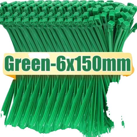 Fascette in nylon, design sganciabile, diverse opzioni di quantità, verde-b, 300 pezzi (1/2)