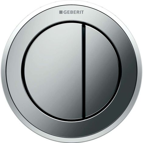 Geberit - Control desde distancia tipo 10, neumático, para descarga doble, cepillado/cromo mate 116.057.KH.1 (1/4)