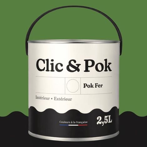 Peinture Fer Antirouille – Métal Extérieur Intérieur, Satinée, Protection Rouille - 2,5L - RAL 6017 - Vert mai