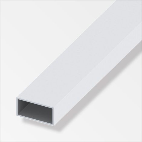 alfer Vierkantrohr Aluminium 1 m x 20 × 10 mm silber