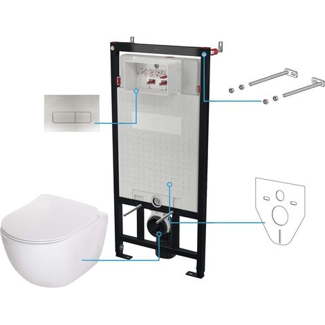 Deante Zestaw WC podtynkowy 6 en 1 blanc élégant