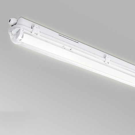 Jiubiaz LED Feuchtraumleuchte IP65 24W 150 cm T8 G13, Kaltweiß 6500K, Wannenleuchte für Keller Garage Werkstatt (1/5)