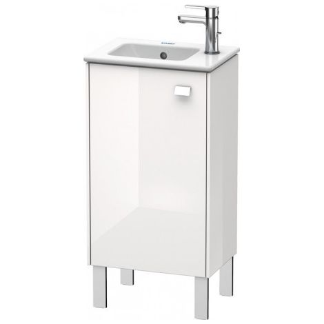 Duravit Meuble sous-lavabo Brioso 42,0 x 28,9 cm, 1 porte, 1 tablette en verre, pour lavabo ME by Starck 072343, Couleur (avant/corps): décor noyer foncé, poignée chromée - BR4400R1021