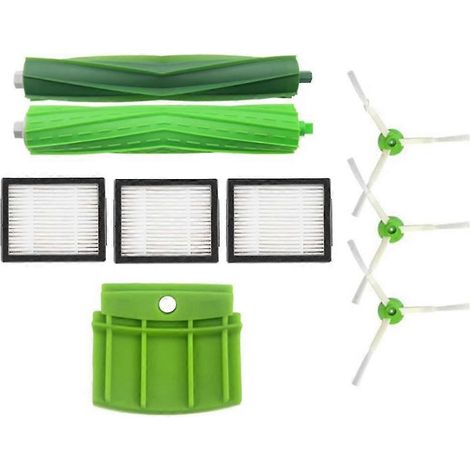 brosses latérales, filtres HEPA pour robot iRobot séries i7, i7+, e5 et e6, déflecteur (1/5)
