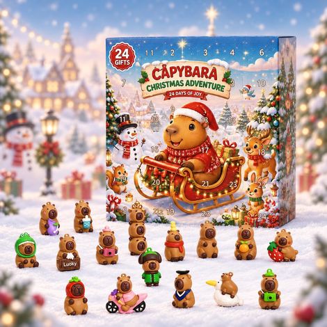 Capybara Calendrier de l'Avent 2026 24 jours de Noël (1/5)