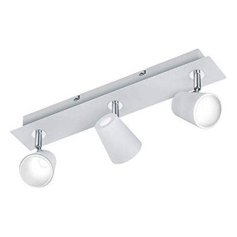 Faretti Led Parete Soffitto Barra 3 Spots Diffusore Conico Bianca Narcos GD Trio (1/3)
