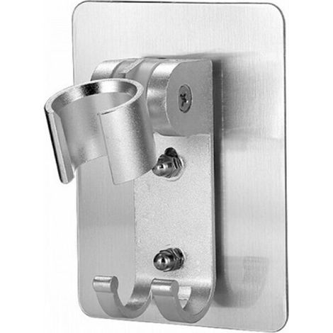 Support Pommeau Douche, Accroche Douchette Orientable Support Mural Fixation Douche Adhesif(silver)..