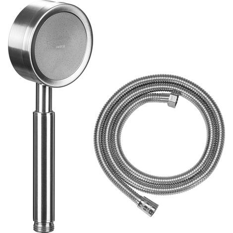 Soffione doccia portatile in acciaio inox ad alto flusso, soffione doccia ad alta pressione con tubo flessibile in acciaio inox da 59 pollici. (1/4)