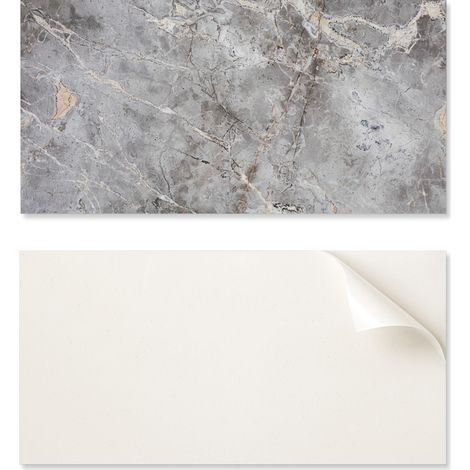 Decoraci贸n autoadhesiva con gr谩ficos para oficina o estudio, 100 x 50 cm, dise帽o de piedra natural.