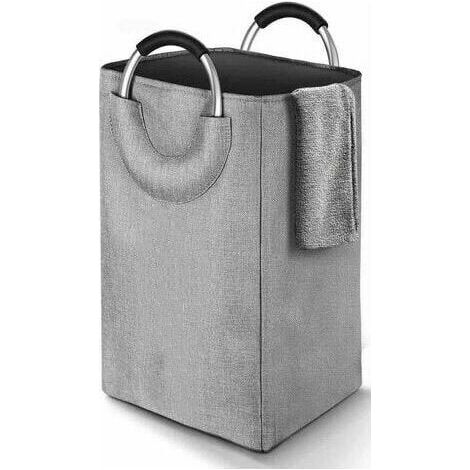 Hochwertiger, faltbarer Schmutzwäschekorb mit großem Fassungsvermögen, Stoff, Grau, 45 l