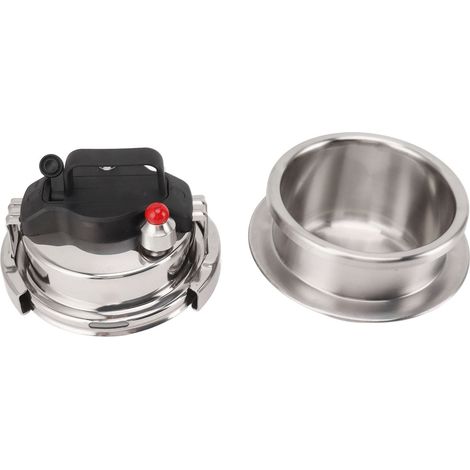 Mini autocuiseur d'extérieur à trois couches, chauffe rapide, gain de temps, en acier inoxydable, compatible avec les plaques de cuisson à gaz et à induction, 1,2 L (1/5)