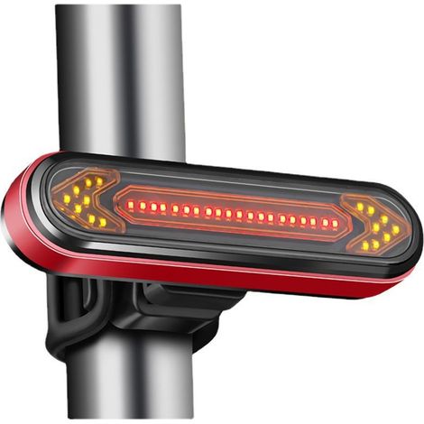 Clignotant de vélo rechargeable avec chargement USB et télécommande.-AquaForge (1/5)