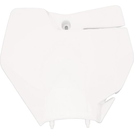Decdeal Plaque d'immatriculation avant de moto, couvercle de plaques signalétiques en plastique ABS pour EXC 150 250 300 TPI 2020 à 2022 blanc