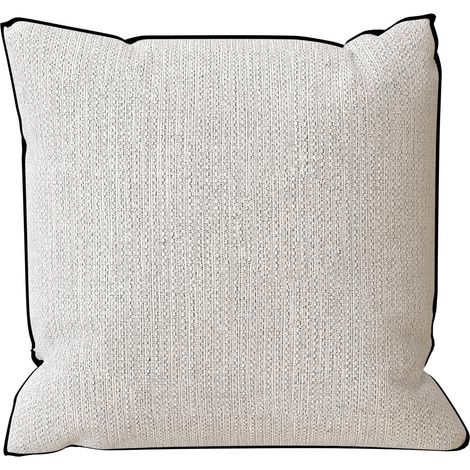 Coussin en coton recyclé 40x40 cm PIERRE noir, par Soleil d'Ocre (1/2)