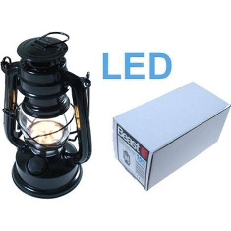 Lampe à Pétrole LED 190 mm - 15 LED - Noir Rose - Éclairage Pratique et Écologique - Haute performance - Beast