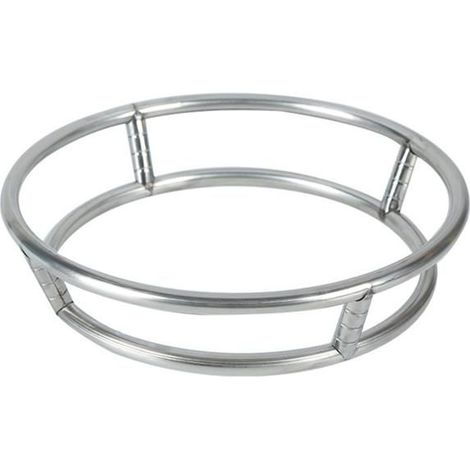 Wok en acier inoxydable avec anneau support, grille de remplacement pour brûleur, tapis isolant pour cuisine. (1/5)