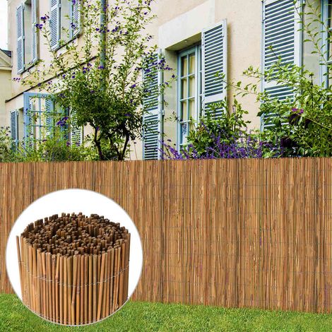 Clôture-Clôture de jardin en bambou 500x100 cm (1/5)