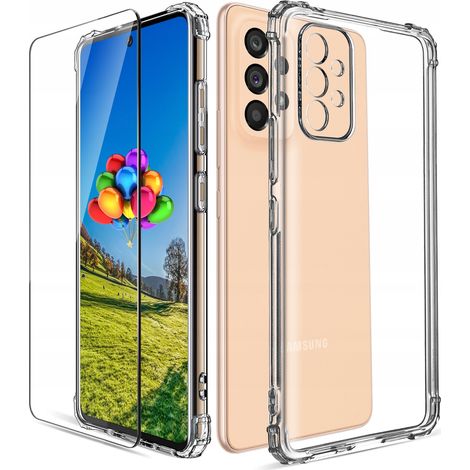 Schutzhülle für SAMSUNG GALAXY A53 5G, stoßfest, transparente Rückseite + Glas (1/5)