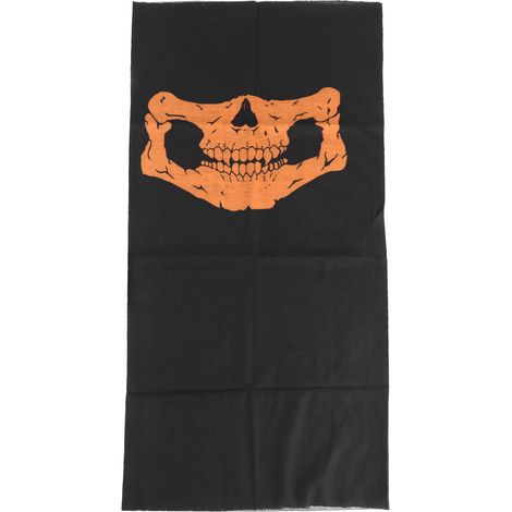 2Pcs écharpe cou crâne orange, sans couture pour cyclisme moto, tour de cou réutilisable. (1/5)