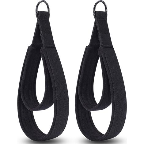 Bandes élastiques Pilates - Bandes à double anneau en D - 2 pièces - adaptées aux appareils de Pilates, rembourrées, parfaites pour les entraînements à domicile. (1/4)