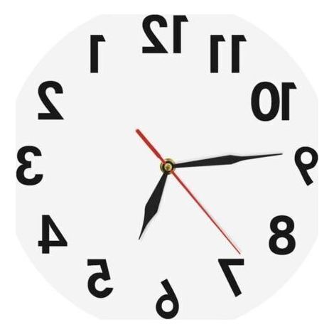 Horloge murale à piles avec fonction d'inversion, décoration murale originale, horloge numérique, accessoires pour la maison (1/5)