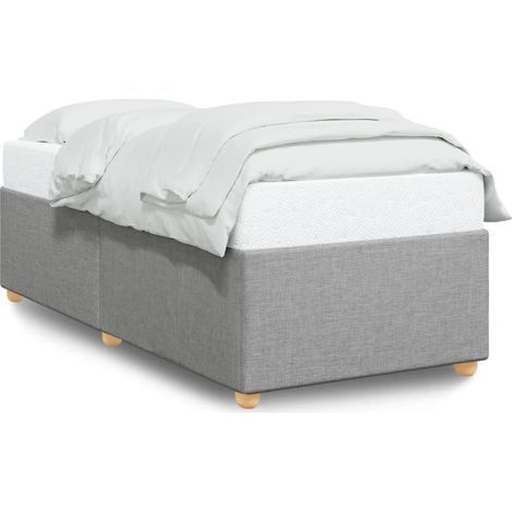 Maison Exclusive - Estructura de cama sin colchón tela gris claro (1/5)