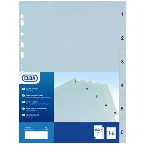 Elba 400006686 lengüeta de índice Polipropileno (PP) Multicolor