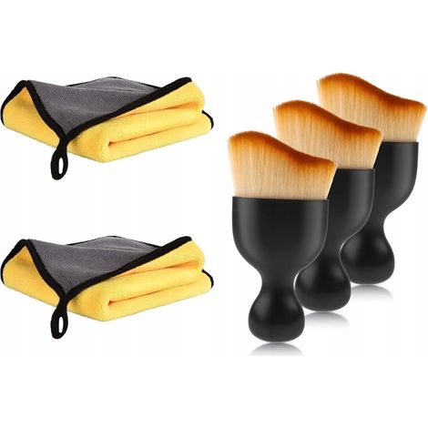 Set per la cura dell'auto: panni in microfibra + spazzole, 5 pezzi (1/3)