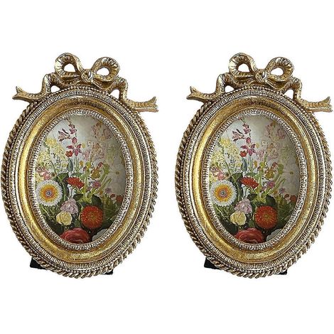 Lot de 2 cadres photo rétro pour bureau ou mur, style mariage ou chambre. (1/5)