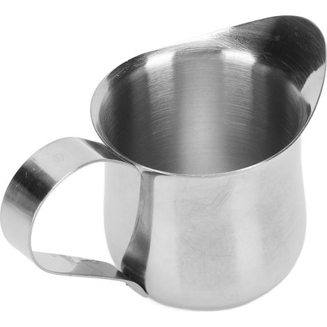 Pichet à lait ergonomique en acier inoxydable pour mousser le lait et faire mousser le café (60 ml). (1/5)