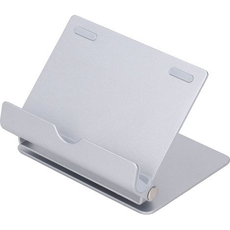 Support téléphone portable en alliage d'aluminium pliable, réglable à 360°, compact et portable pour téléphone et tablette (1/5)