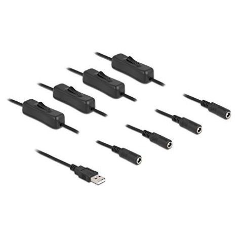 DELOCK 86799 CÂBLE ÉLECTRIQUE NOIR 1 M USB A (1/4)