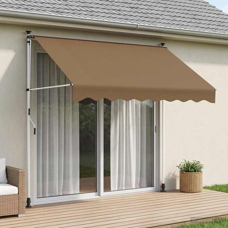 Tenda retrattile manuale Beige 350 cm vidaXL